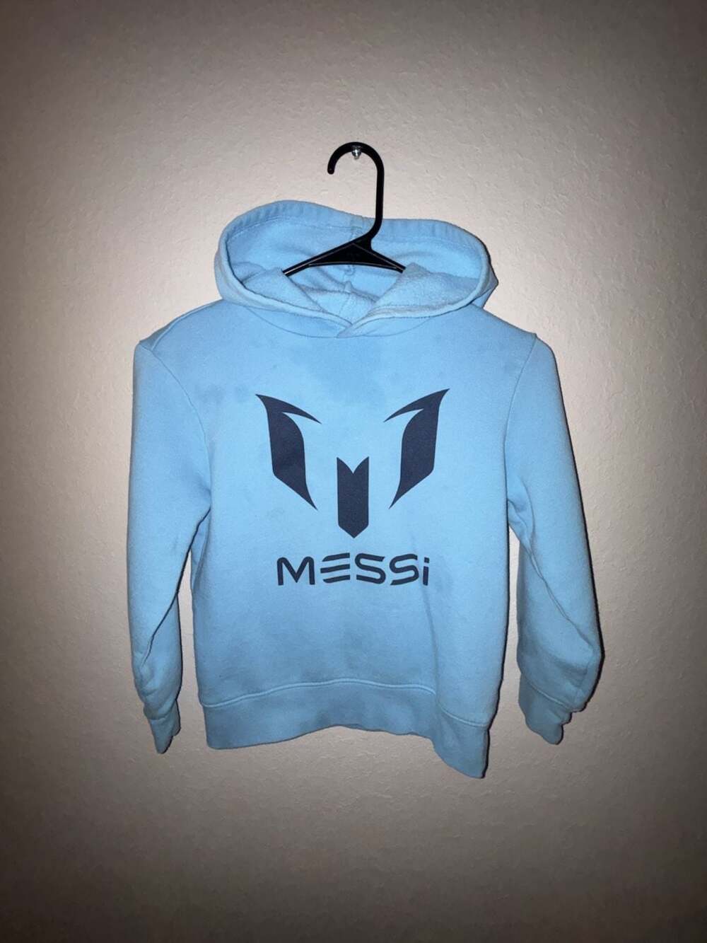Messi Essential Wingstar Graphic Pullover Hoodie - Light Blue